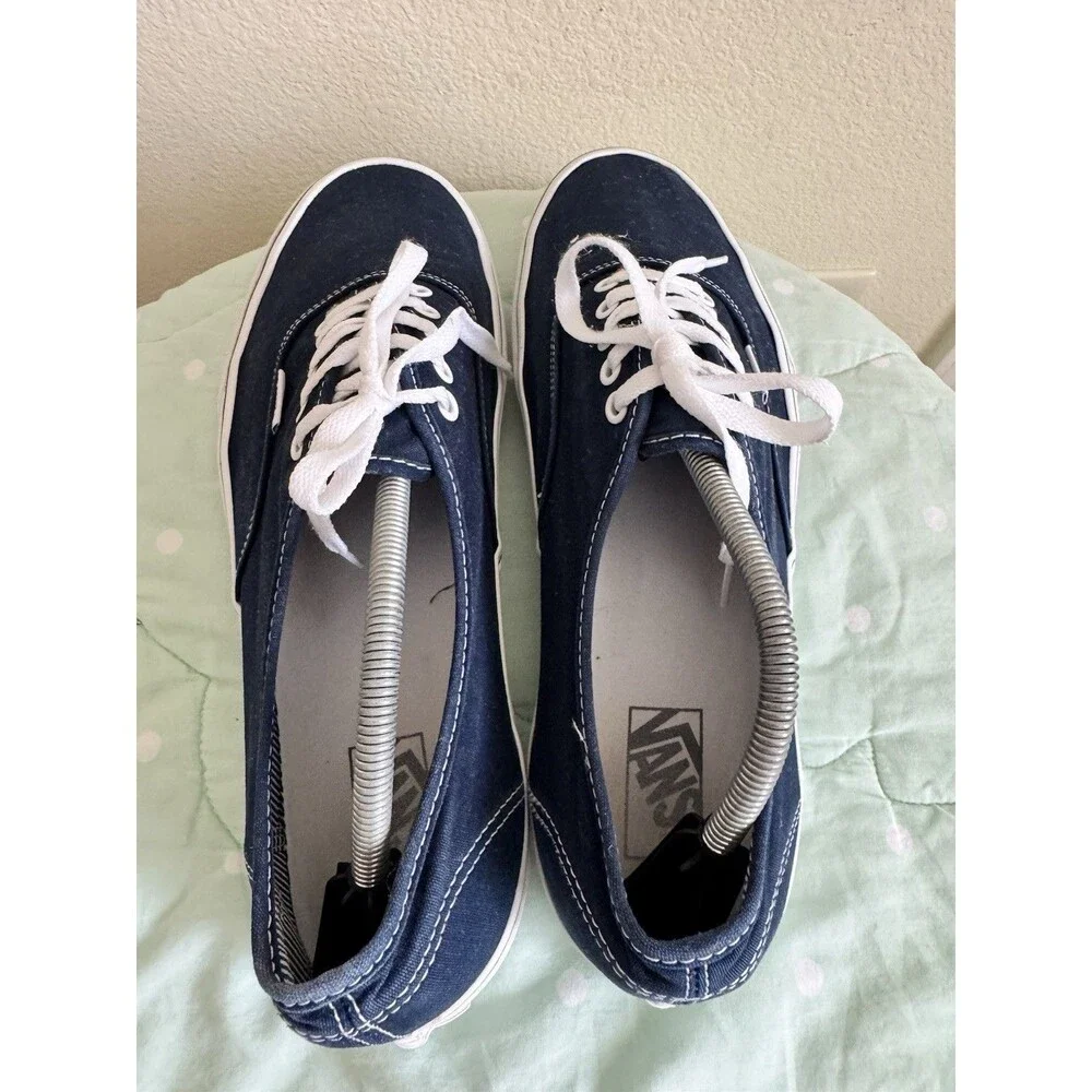VANS Classic Men's Blue/White Canvas Lace-Up Sneakers size 13